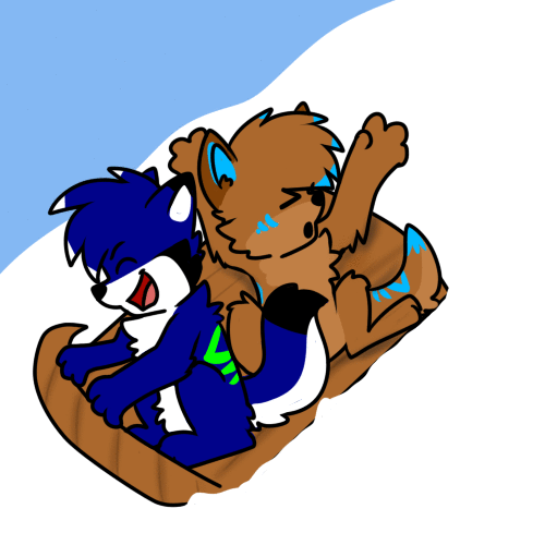 500x500 Sledding Animation By Giinga