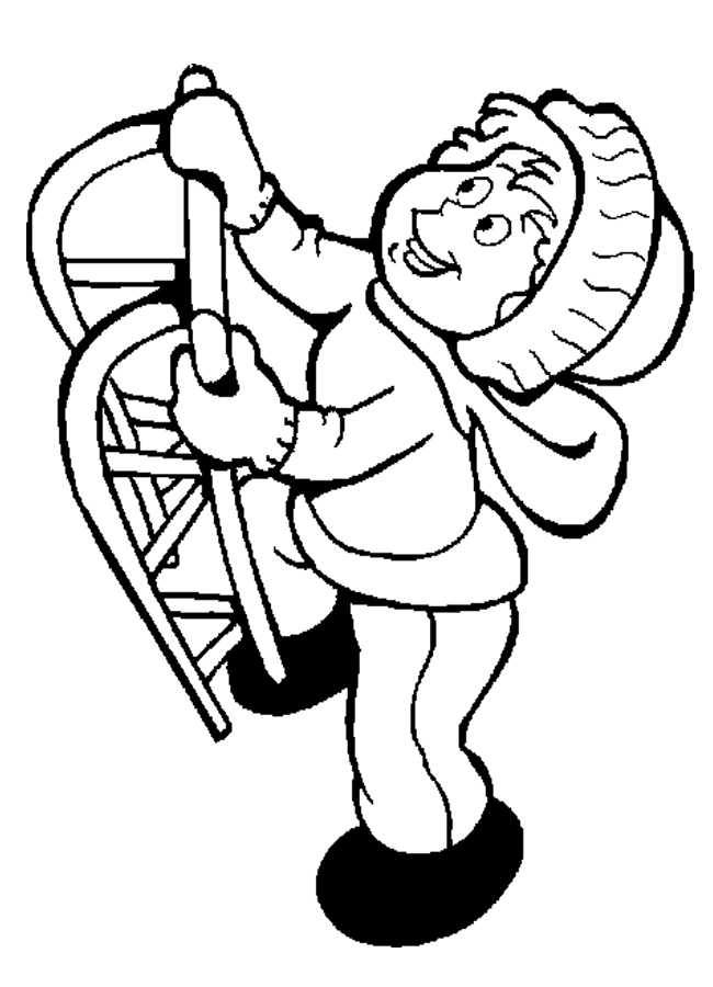 650x900 Sledding Coloring Pages