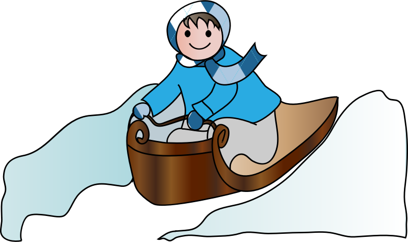800x474 Free Kid Riding A Sledge Clip Art