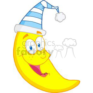 300x300 Royalty Free Moon Ready For Sleep 381956 Vector Clip Art Image