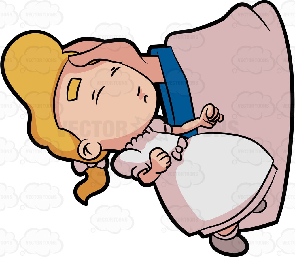 1024x891 A Sleeping Baby Girl Being Anointed By A Priest Cartoon Clipart
