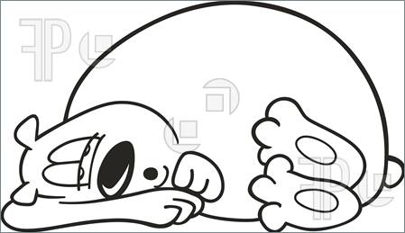 449x259 Bear Sleeping Black And White Clipart