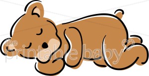 300x153 Sleeping Brown Bear Clipart Teddy Bear Baby Clipart