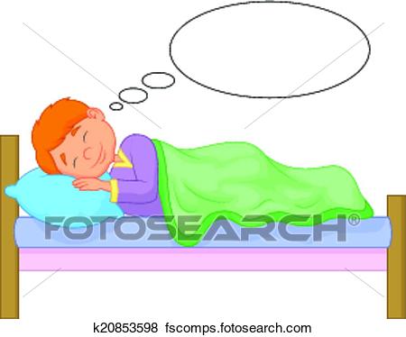 450x374 Clip Art Of Cartoon Boy Sleeping K20853598