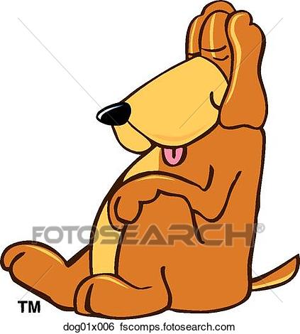 423x470 Clip Art Of Dog Sleeping Dog01x006