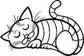 170x114 Sleeping Cat Clip Art