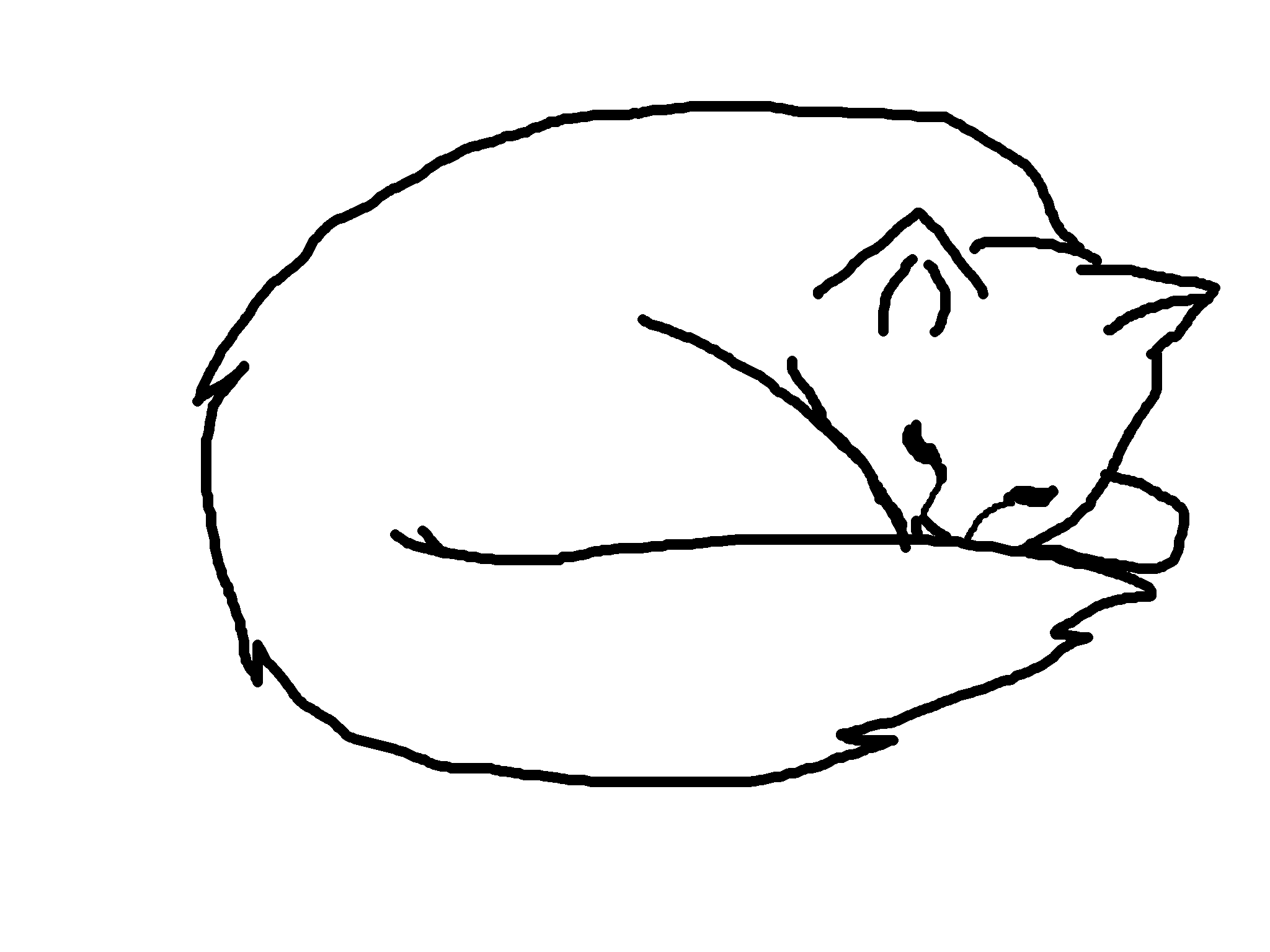 2048x1536 Black Cat Clipart Sleepy Cat