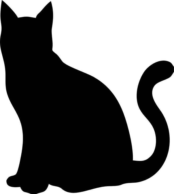 Sleeping Cat Silhouette Clipart