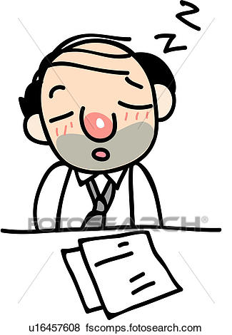 325x470 Clip Art Of Drowsy, Desk, Drunk, Sleeping, Paper, Human U16457608
