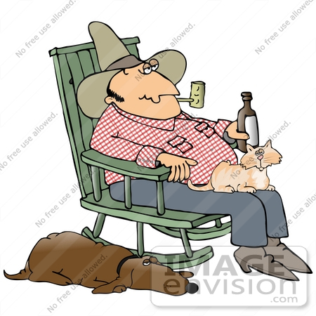 450x450 Clip Art Graphic Of A Loyal Hound Dog Sleeping With One Eye Open