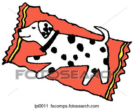 450x367 Clipart Of A Black And White Spotted Dog Sleeping On A Rug