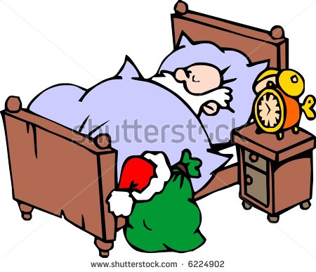 450x387 Home Sleeping Santa Clipart