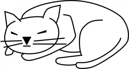 425x230 Sleeping Cat Clip Art Clip Arts, Clip Art