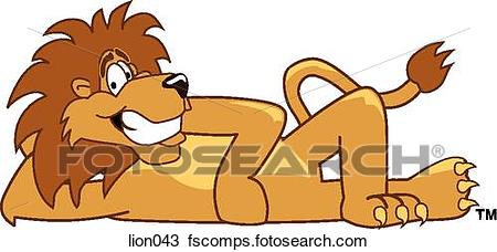 450x228 Drawing Of Lion Relaxing Lion043