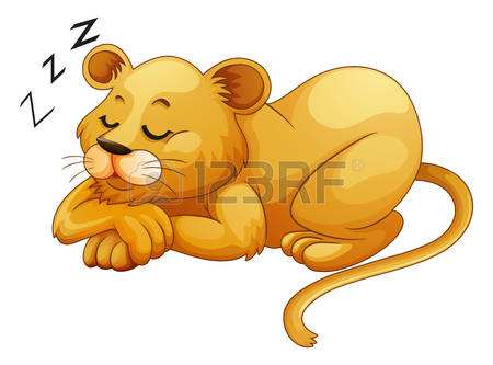 450x333 Lion Resting Clipart