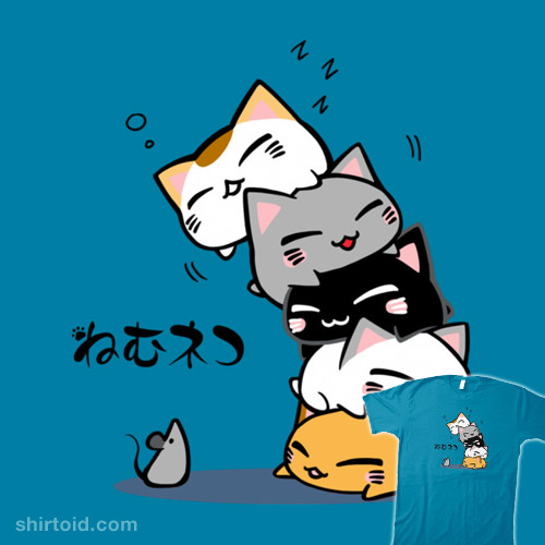 500x500 Sleeping Neko Shirtoid