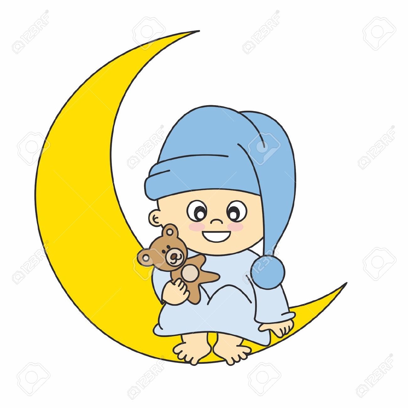 1300x1300 Evening Clipart Baby Moon