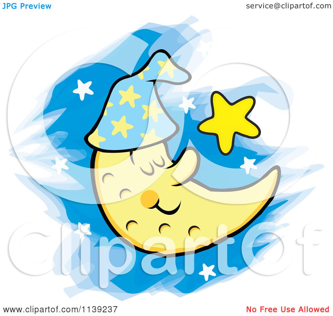 1080x1024 Royalty Free (Rf) Sleeping Moon Clipart, Illustrations, Vector