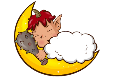 399x266 Baby Sleeping On Moon Clipart