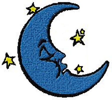 392x350 Sleeping Moon Clipart