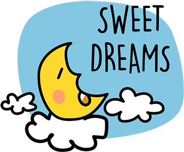 374x308 Sleeping Moon Kid Sticker