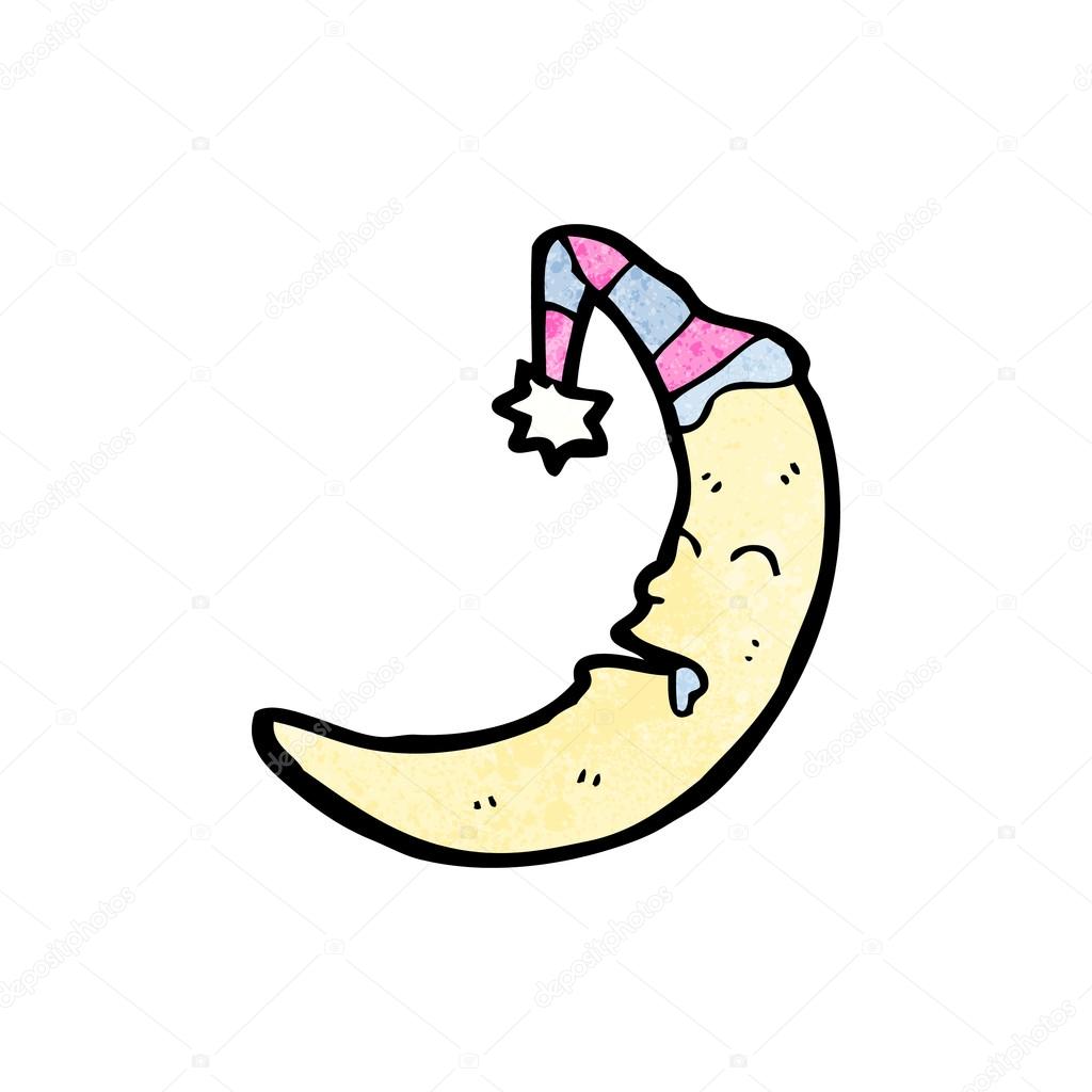 1024x1024 Sleeping Moon Cartoon Stock Vector Lineartestpilot