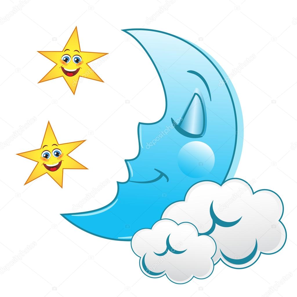 1024x1024 Sleeping Moon Stock Vector Natalipopova