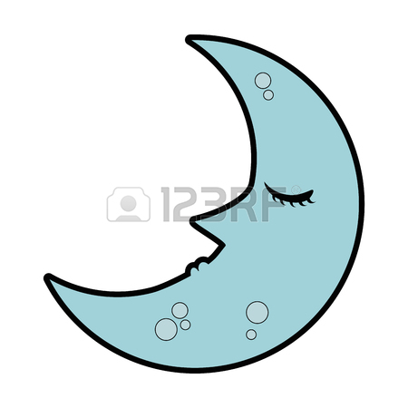 450x450 Woman Sleeping On The Moon Vector Illustration Design Royalty Free