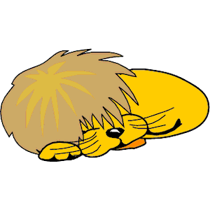 300x300 Sleeping Lion Clipart