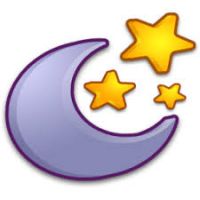 200x200 Sleeping Moon Clipart