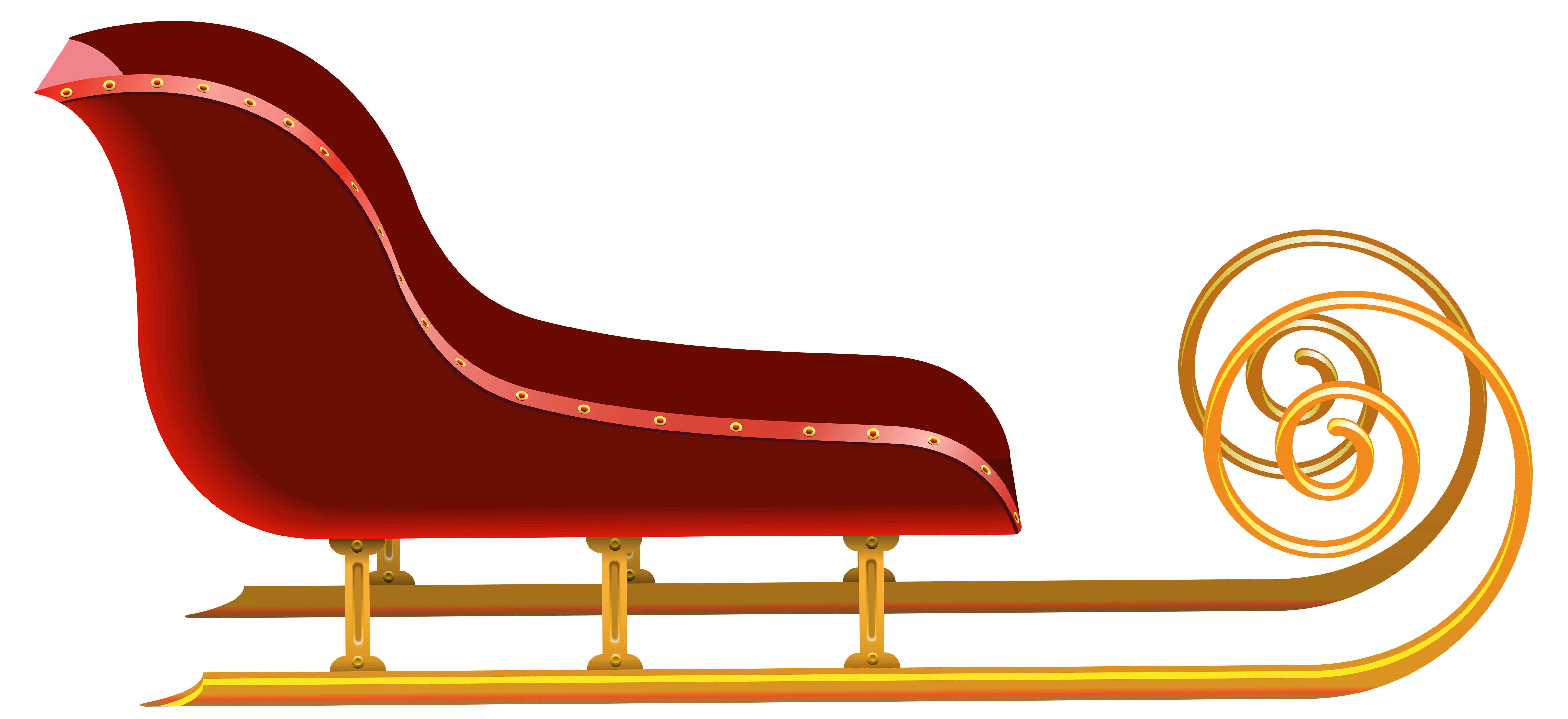 6392x2931 Red Sleigh Png Clip Art Imageu200b Gallery Yopriceville