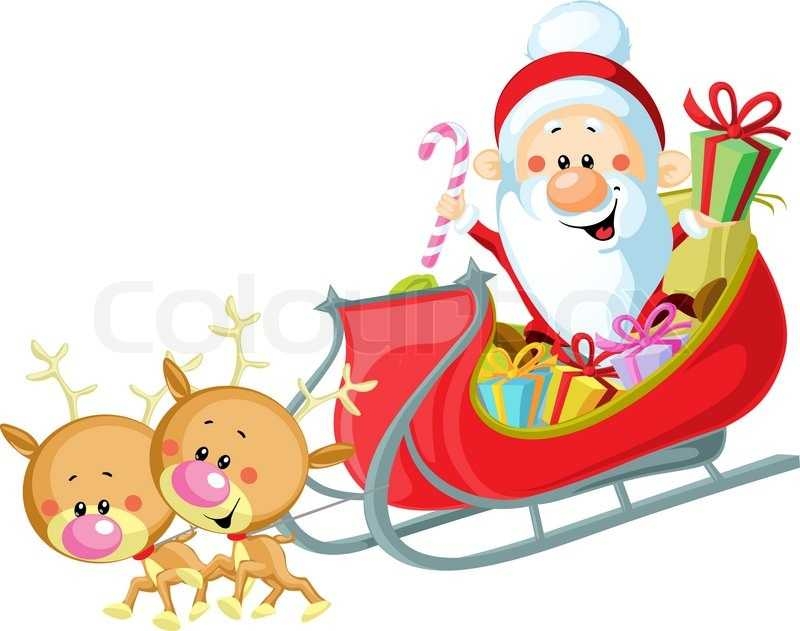 800x631 Santa Reindeer Clipart 101 Clip Art On Pictures Of Santa