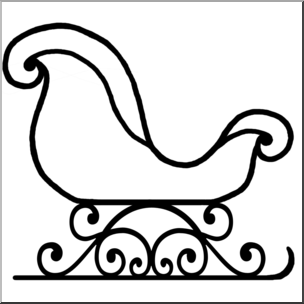 304x304 Clip Art Sleigh Bampw I Abcteach