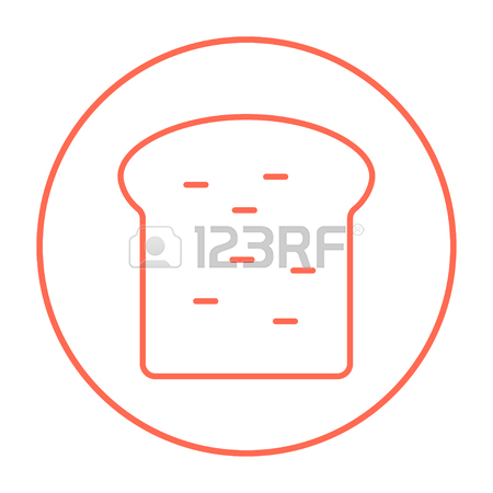 450x450 Single Slice Of Bread Icon Thin Line For Web And Mobile, Modern