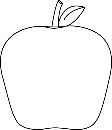 475x550 Apple Clipart Black And White