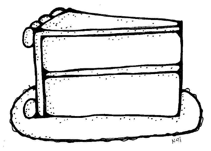 837x597 Cake Black And White Slice Of Cake Black And White Clipart