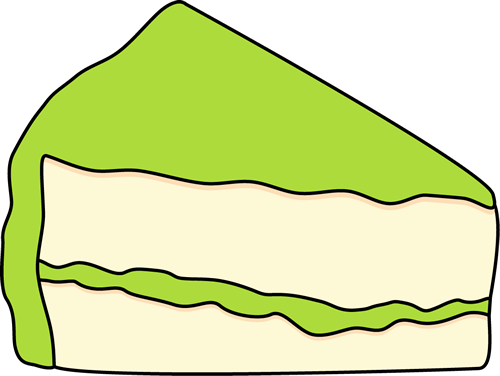 500x376 Slice Of Cake With Green Frosting Clip Art
