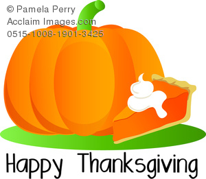 300x261 Art Image Of A Thanksgiving Graphic Of A Pumpkin And Slice Of Pie