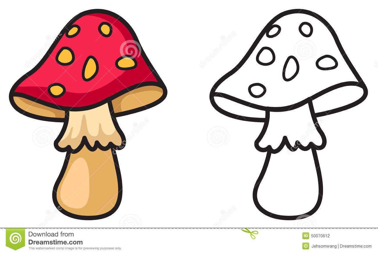 1300x873 Mushroom Clipart Coloring