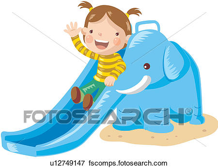 450x347 Clip Art Of Slide, Arms, Siming, Sliding, Playground U12749147