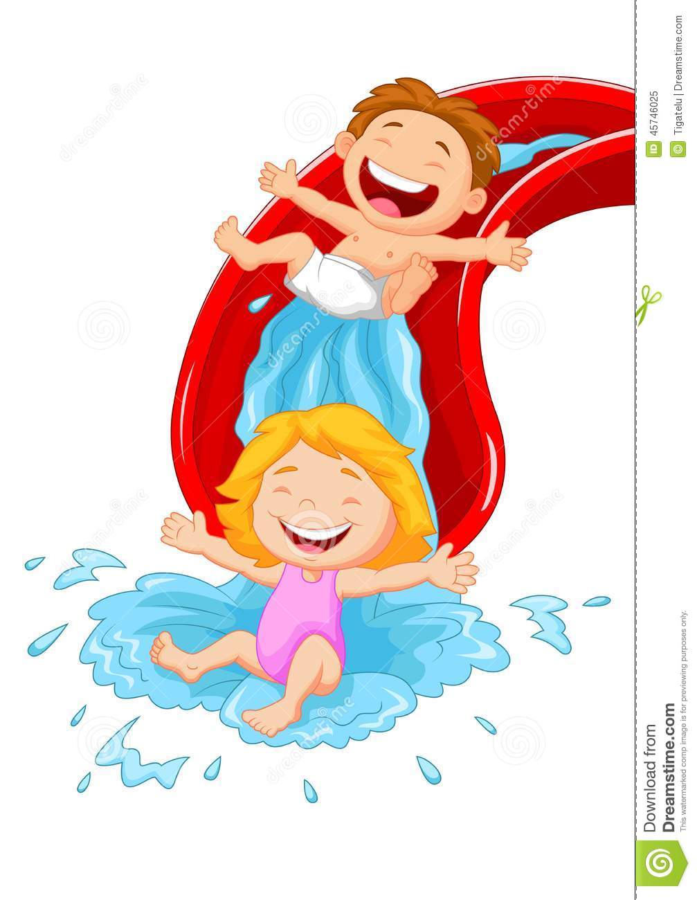 1007x1300 Double Water Slide Clipart