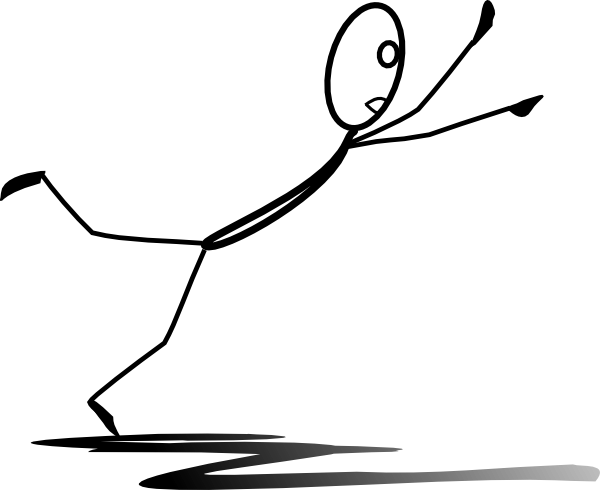 600x490 Stickman Slide Falling Clip Art