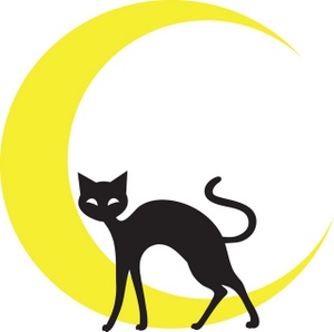 300x298 Black Cat Clipart Image
