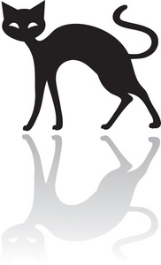 182x300 Black Cat Clipart Image