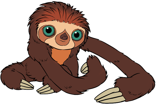 632x426 Sloth Clipart Animated