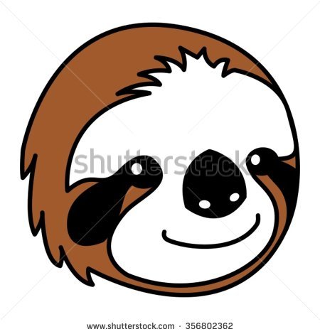 450x470 Sloth Clipart Face