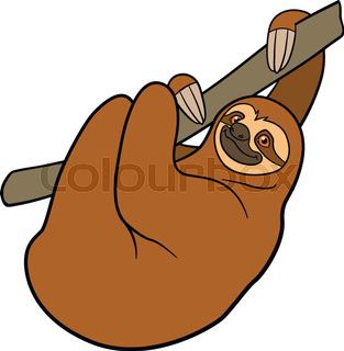 313x320 Vector Set Of Cute Sloths. Cartoon Style. Sloth Print For T Shirt