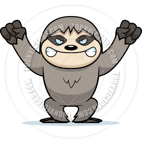 460x460 Cartoon Sloth Angry By Cory Thoman Toon Vectors Eps