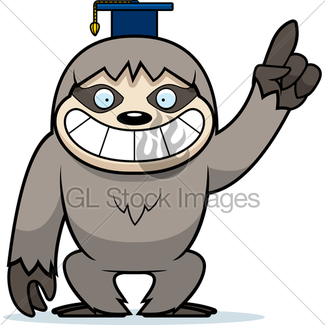 325x325 Cartoon Sloth Professor Gl Stock Images