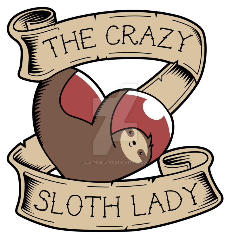 800x831 Crazy Sloth Lady Tattoo Design By Slothgirlart